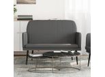 The Living Store Panca Grigia 107X80X81 Cm In Pelle Finta