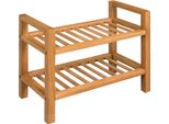The Living Store Scarpiera A 2 Ripiani 50X27X40 Cm In Rovere Massiccio