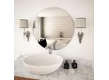 The Living Store Specchio Da Parete 60 Cm Rotondo In Vetro