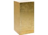 Vivanno Podio In Fibra Di Vetro Podio Colonna, Effetto Foglia D'oro Lucido - 30X30X60 Cm