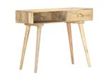 The Living Store Tavolo Consolle 90X45X75 Cm In Legno Massiccio Di Mango
