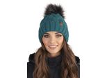 Cappello Da Donna Lavorato A Maglia Vivisence - Copricapo Con Pompon Per L'inverno E L'autunno - Cappello Con Pompon Per L'inverno Spesso E Accogliente - Turchese Scuro