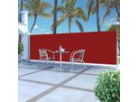 The Living Store Tenda Laterale Estensibile 160X500 Cm Rosso