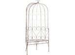 The Living Store Panchina Da Giardino 95 Cm In Ferro Marrone Antico