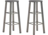 The Living Store Barhocker 2 Stk. Mdf Antracite