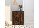 The Living Store Scarpiera In Rovere Fumé 60X35X84 Cm Materiale Legno