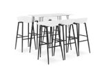 The Living Store Set Da Bar 7 Pezzi Set Da Bar Bianco