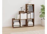 The Living Store Scaffale Per Scale Marrone Effetto Rovere 107 Cm Materiale A Base Di Legno