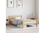 The Living Store Letto In Legno Massiccio Di Pino 100X200 Cm