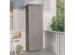 The Living Store Mobile Da Giardino Grigio 59X40X180 Cm Poly Rattan