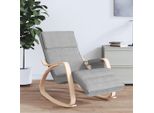 The Living Store Sedia A Dondolo In Tessuto Grigio Chiaro