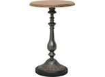 The Living Store Tavolino In Legno Di Abete Massiccio 40 X 64 Cm Marrone