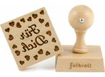 Timbro Per Biscotti Con Motivo Folkroll Per Te, 55X55 Mm, Timbro Per Biscotti, Timbro Da Forno, Timbro Per Biscotti, Legno Di Faggio, 892745