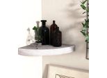 The Living Store Scaffale Scorrevole Ad Angolo Grigio Cemento 35X35X3,8 Cm Mdf