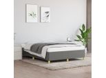 The Living Store Struttura Letto Grigio Scuro 140X200 Cm In Tessuto