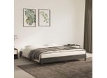 The Living Store Struttura Letto Grigio Scuro 160X200 Cm In Velluto