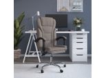 The Living Store Sedia Da Ufficio Con Funzione Reclinabile Tessuto Taupe