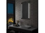 The Living Store Specchio Da Parete Per Bagno Con Led 60X100 Cm