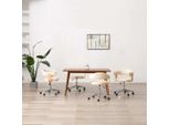 The Living Store Sedie Da Pranzo Girevoli 4 Pz. Ecopelle Crema