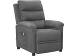 The Living Store Poltrona Massaggiante In Tessuto Grigio Chiaro
