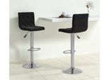 The Living Store Sgabelli Da Bar 2 Pezzi. Velluto Nero