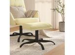 The Living Store Poggiapiedi Crema 60X60X36 Cm In Pelle Finta