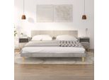 The Living Store Comodini 2 Pz. Grigio Cemento 40X35X47 Cm