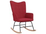 The Living Store Sedia A Dondolo In Tessuto Rosso Vino