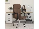 The Living Store Sedia Da Ufficio Con Funzione Reclinabile In Tessuto Marrone