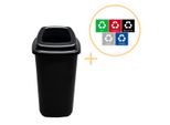 Pattumiera Plafor Sort 28L - Riciclaggio - Nero