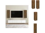 Vidaxl Mobili Tv 2 Pz. Rovere Fumé 30,5X30X90 Cm Materiale A Base Di Legno - Mobili Tv
