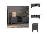Vidaxl Mobile Tv In Stile Industriale Antracite 105X35X42 Cm In Metallo - Mobili Tv