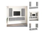 Vidaxl Set Di Mobili Tv 5 Pezzi In Legno Grigio Sonoma - Mobili Tv