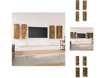 Vidaxl Mobili Tv 4 Pz. Rovere Fumé 30,5X30X90 Cm Materiale A Base Di Legno - Mobili Tv