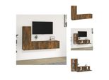Vidaxl Set Di Mobili Tv A 3 Pezzi In Legno Di Quercia Fumé - Mobili Tv