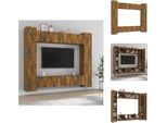 Vidaxl Set Di Mobili Tv 8 Pezzi In Legno Di Quercia Fumé - Mobili Tv