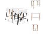 Vidaxl Set Da Bar 5 Pezzi Bianco - Gruppi Da Pranzo
