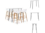 Vidaxl Set Da Bar 5 Pezzi Bianco - Gruppi Da Pranzo