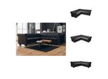 Vidaxl Divano Angolare Chesterfield 5 Posti In Ecopelle Nero - Divani