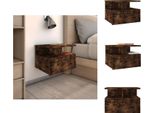 Vidaxl Comodino Sospeso Rovere Fumé 40X31X27 Cm Materiale A Base Di Legno - Comodini