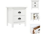 Vidaxl Comodino Hill White 46X35X49,5 Cm Pino Massiccio - Comodini