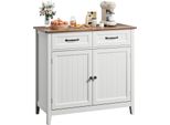 Mobile Da Cucina Bealife AP30, Cassettiera Con 2 Cassetti E 2 Ante, Credenza Da Cucina A Buffet Con Piani Di Lavoro Per Cucina, Soggiorno, Corridoio E Sala Da Pranzo