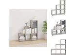 Vidaxl Scaffale Per Scale Grigio Cemento 107 Cm Materiale A Base Di Legno - Librerie E Scaffali
