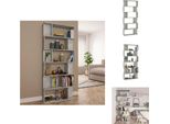 Vidaxl Libreria/Divisorio Per Camera Grigio Cemento 80X24X192 Cm Materiale A Base Di Legno - Librerie E Librerie