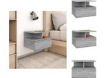Vidaxl Comodino Sospeso Grigio Sonoma 40X31X27 Cm Materiale A Base Di Legno - Comodini