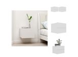 Vidaxl Comodini 2 Pz. Bianco 40X30X30 Cm Materiale A Base Di Legno - Comodini
