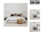 Vidaxl Comodini 2 Pezzi Con Cassetto Grigio Sonoma - Comodini