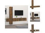 Vidaxl Set Di Mobili Tv Da 5 Pezzi In Legno Di Quercia Fumé - Mobili Tv