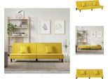 Vidaxl Divano Letto In Velluto Giallo - Divani