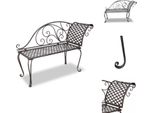 Vidaxl Chaise Longue Da Giardino 128 Cm In Acciaio Marrone Antico - Panche Da Giardino